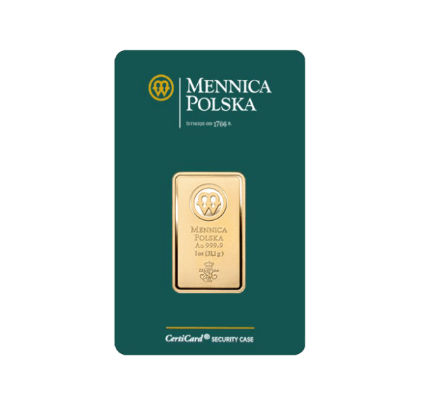 Sztabka Złota - Mennica Polska - 1 oz