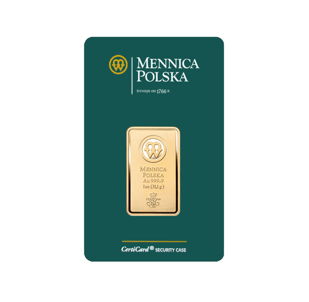 Sztabka Złota - Mennica Polska - 1 oz